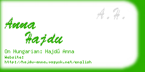anna hajdu business card