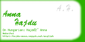 anna hajdu business card